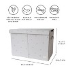 3 Sprouts Kids Recycled Fabric Toy Chest - Blueberry Taupe - 4 of 4