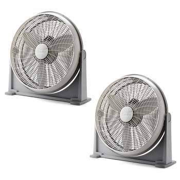 Lasko A20100 20" 3-Speed Portable Pivoting Head Cooling Air Circulator Floor and Wall Mount Fan for Living Room, Bedrooms, and Basement, Gray, 2 Pack