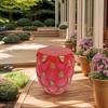 INFURNIC Pitaya Dragon Fruit Stool Side Table Home Decor Plant Stand Garden Indoor Outdoor Decoration Party Kid Gift Festival, Red, 11.8"*11.8"*13.78" - 4 of 4
