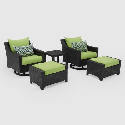 Deco 5pc Motion Club & Ottoman Seating Set Ginkgo Green - RST Brands