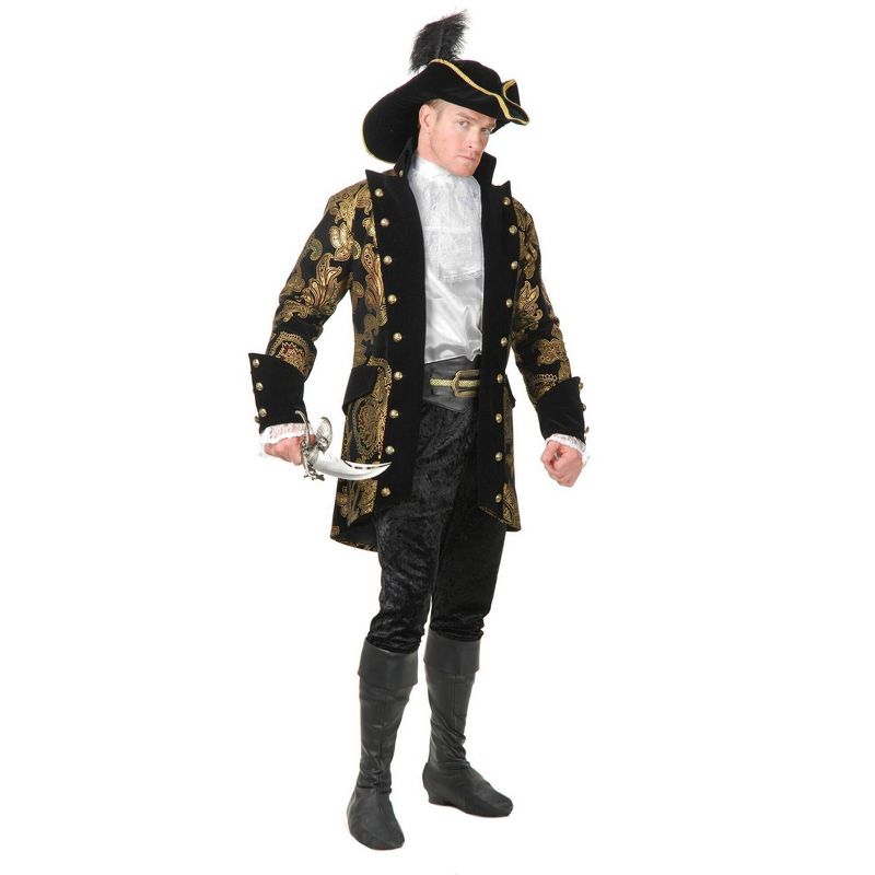 Charades Men's Royal Pirate Captain Jacket, 1 of 2