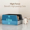 Extra Large Stainless Steel Litter Box with Lid, XXXL Cat Litter Boxes, Litter Box for Multiple Cats, Non-Sticky, Anti-Urine Leakage, Gray - 3 of 4