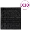 vidaXL 3D Wallpaper Bricks Self-adhesive 10 pcs Black - 2 of 4