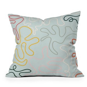 Lane and Lucia Rainbow Pathway Square Throw Pillow Light Blue - Deny Designs - 1 of 4