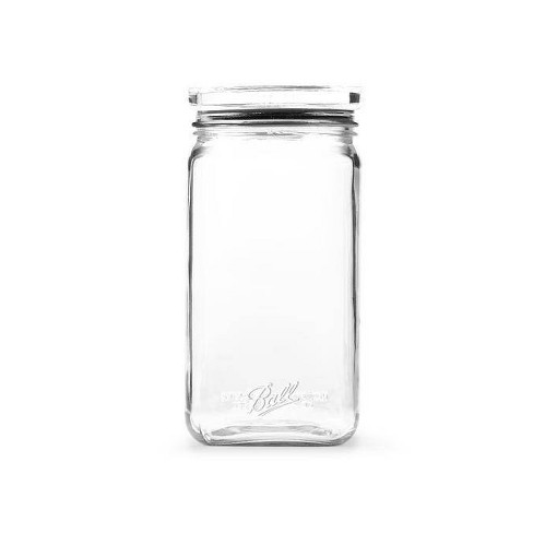 8 oz Square Mason Glass Jars with Measurement 1/3 cup, 2/3 cup