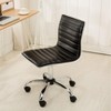 XIYUYEU Modern Armless Office Chair with Silent Rolling Wheels Adjustable Height Vanity Chair for Office, Home - 3 of 4