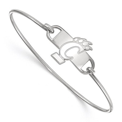 Black Bow Jewelry Sterling Silver Cincinnati Bearcats NCAA Bangle Bracelet 7 Inch