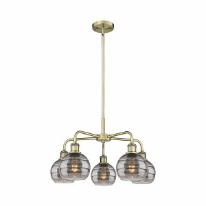 Rochester - 5 Light Stem Hung Chandelier In Industrial Style-13.38 Inches Tall and 23.88 Inches Wide - 1 of 1
