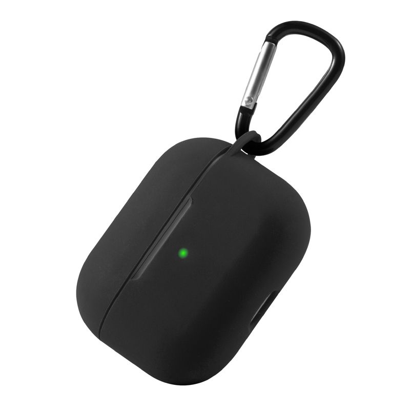 Insten Insten for Airpods Pro 2nd/ 1st Generation Silicone Case (2023/2022/2019) Support Wireless Charging with Keychain, Black, 5 of 10
