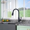CASAINC Deck Mounted Single Handle Pull-Out Kitchen Faucet with Sprayer, Matte Black - 3 of 4