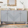 Sideboard Buffet Cabinet, Modern Kitchen Storage Cabinet With 4 Doors, Buffet Cabinet With Adjustable Shelves Round Handles For Dining Room - 2 of 4