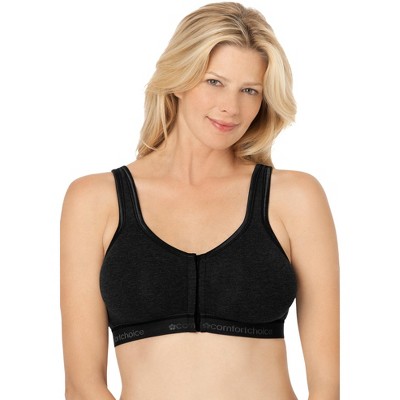 Comfort Choice Women's Plus Size Wireless Front-Close Lounge Bra