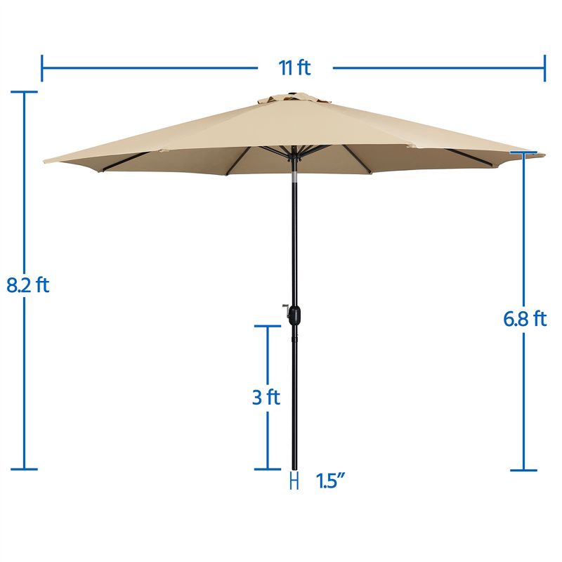 Yaheetech 11FT Patio Umbrella Market Umbrella for Garden Backyard, 3 of 10