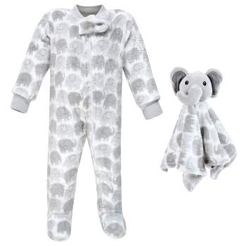 Hudson Baby Unisex Baby Flannel Plush Sleep and Play and Security Toy, Unisex Elephant