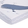 NoJo Marine Navy, Light Blue, and White Ocean Friends 100% Cotton Nursery Photo Op Fitted Crib Sheet - 2 of 4