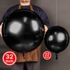 PartyWoo Foil Balloons Black Round 32 Inch 6 pcs - 2 of 4