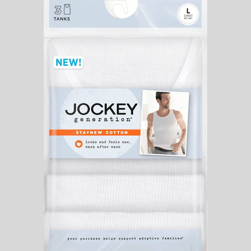 Jockey Generation™ Men's Stay New Cotton Tank 3pk, 5 of 8