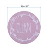 Unique Bargains Dual Side Round Dishwasher Clean Dirty Sign Magnet 2 Pcs - 2 of 4