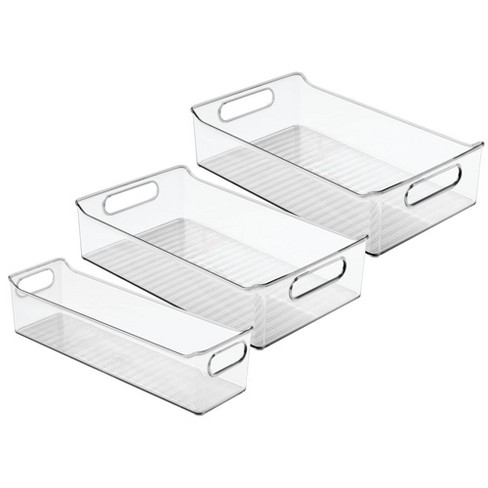 Mdesign Plastic Food Storage Bins For Kitchen Pantry Cabinet