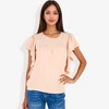 Anna-Kaci Women's Ruffled Sleeve Round Neck Blouse Elegant Flowy Casual Top - 3 of 4