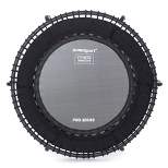 JumpSport 570 PRO Silent Indoor Heavy Duty Lightweight Large 44-Inch Diameter Fitness Trampoline with 7 Adjustable Tension Settings, Black