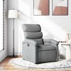 vidaXL Manual Recliner Chair - Light Gray Fabric Armchair with Side Pocket for Living Room, Bedroom - Ultimate Comfort - 2 of 4