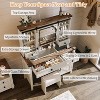 AMERLIFE 42'' Farmhouse Makeup Vanity Desk with Sliding Mirror and Lights - 4 of 4