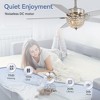 Airsurfer 52" Ceiling Fan, 5-Blade Modern Ceiling Fan with Remote Control for Living Room, Bedroom, Dining Room - 4 of 4