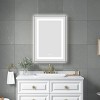 ChicFurnit Bathroom Vanity Mirrors Rectangle Frame Wall Mirror Anti Fog Mirror Decorative Wall Mirrors for Bathroom, Silver, 32"*1.5"*20" - 2 of 4