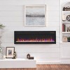 Syemin Indoor Fireplaces Electric Fireplace 60 inch Recessed and Wall Mounted Fireplace Low Noise Wall Mounted Fireplace, Black, 60"*4.96"*18.58" - 2 of 4