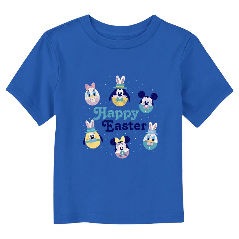 Toddler's Mickey & Friends Distressed Egg Characters T-Shirt, 1 of 4