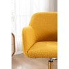TiramisuBest Yellow Teddy Adjustable Height 360 Revolving Office Chair with Gold Legs and Wheels - 2 of 4