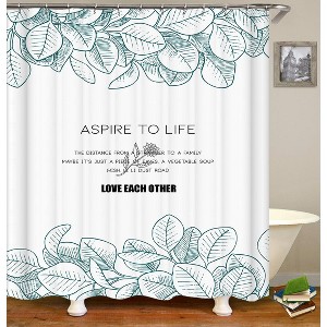 Aspire To Life Design Shower Curtains for Bathroom Waterproof Fabric Bath Curtain Durable Soft Stylish Bathroom Decor 72x72 Inch - 1 of 1
