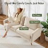 Vipbear 68" Sofa Fabric Couch,Comfy Loveseat with Spring Cushion, Solid Wood, Tool-Free Assembly - 2 of 4