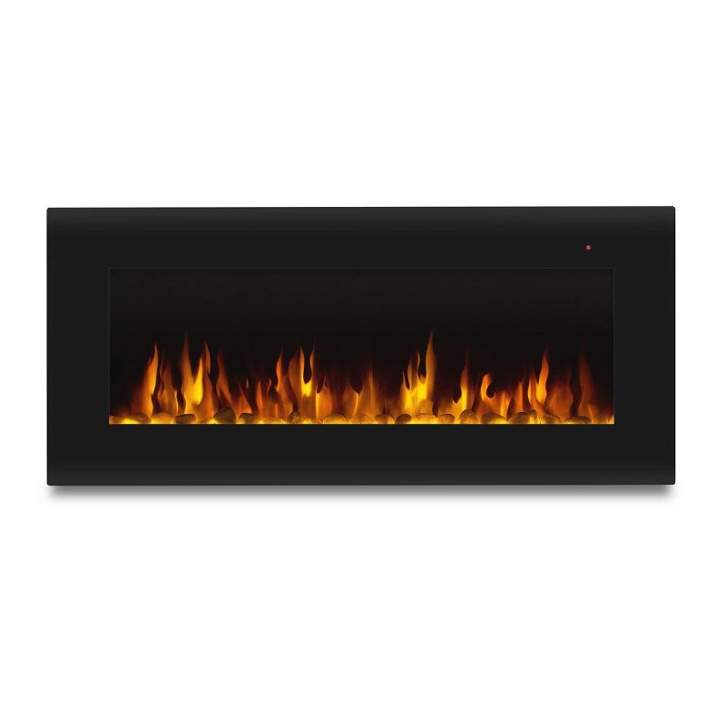 Real Flame 40&#34; Corretto Wall Hung Electric Fireplace Black, 1 of 10
