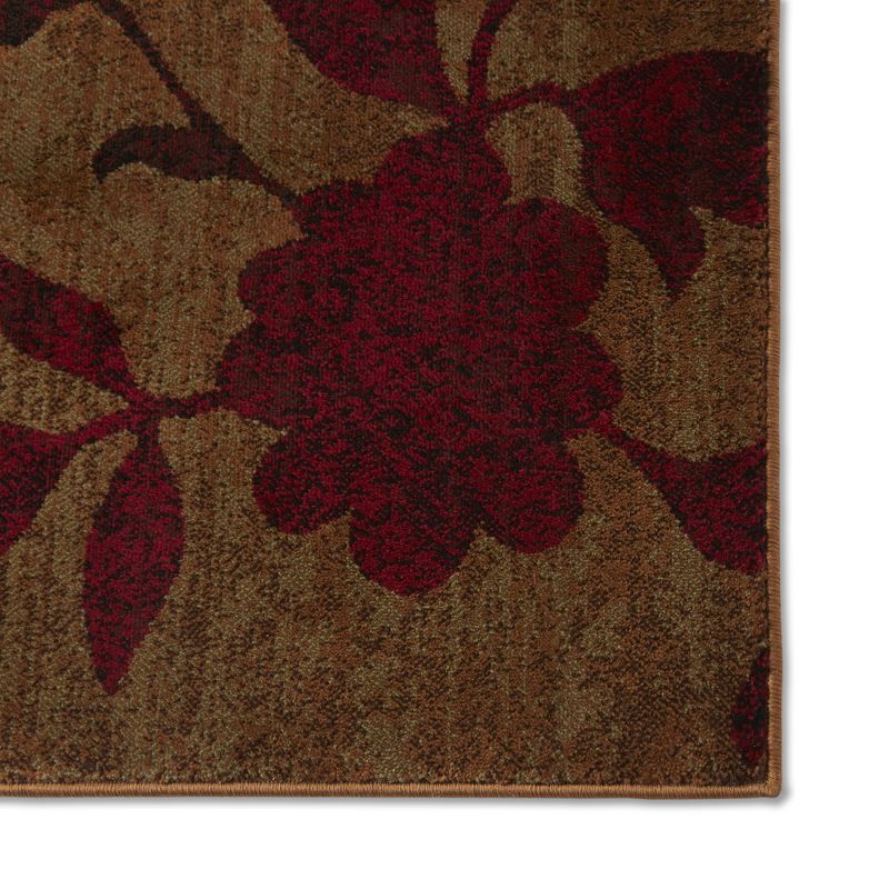 Home Dynamix Amelia Contemporary Geometric Floral Area Rug, Beige/Brown, 18.9"x31.5", 2 of 3
