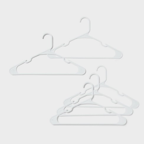 50pk Plastic Hangers White - Room Essentials™ : Target