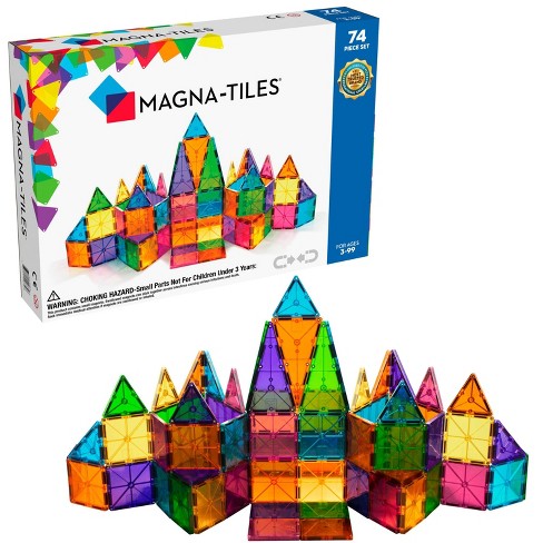 MAGNA-TILES Clear Colors 74pc Set - image 1 of 4