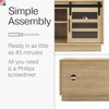 Stead Modern Farmhouse TV Stand - 58” Entertainment Center with Storage - Barn Door - Supports 32 to 65" TVs (Light Oak) - 4 of 4