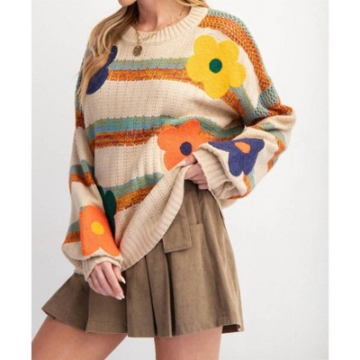 Women's Flower Patch Sweater - Easel
