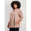 Avenue Women's Plus Size Miley Rib Hacci Button Tunic - 4 of 4