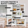 67.9" Tall Kitchen Pantry Cabinet, Freestanding Cupboard Storage Cabinet with Drawer, Kitchen Hutch Cabinet with Microwave Stand, Coffee Bar Cabinet - 3 of 4