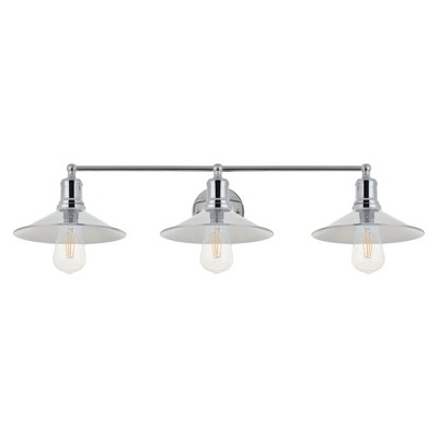 Etude 3-Light Chrome Wall Sconce with Black Shade