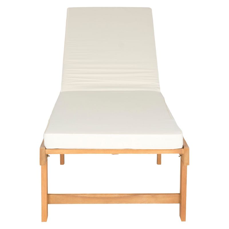 Barcares Wood Patio Chaise - Safavieh, 3 of 5