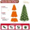 Artificial 6ft Green Christmas Tree with 1168 PE/PVC Mixed Branch Tips, Hinged Premium & Foldable Base - 2 of 4