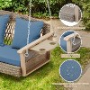 EROMMY Patio Hanging Swing Bench Chair with Cushions - 3 of 4