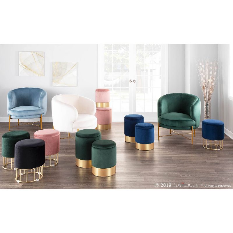 Canary Contemporary Glam Ottoman - LumiSource, 6 of 10
