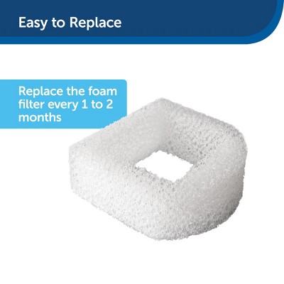 PetSafe White Foam Replacement Filters for Pet Fountains, 2-Pack