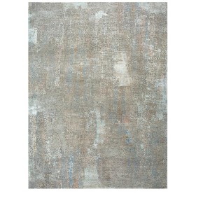 HomeRoots 8' X 10' Blue Abstract Hand Knotted Area Rug - 1 of 4