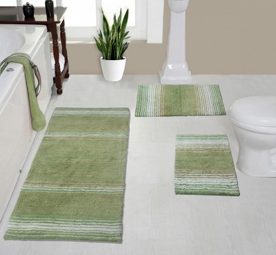Gradiation Rug Collection Cotton Tufted Set of 3 Bath Rug Set - Home Weavers